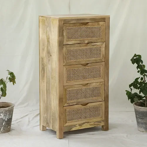A111C Cómoda 60x40x120 en Madera natural - Cómodas, Uruguay | Victoriana