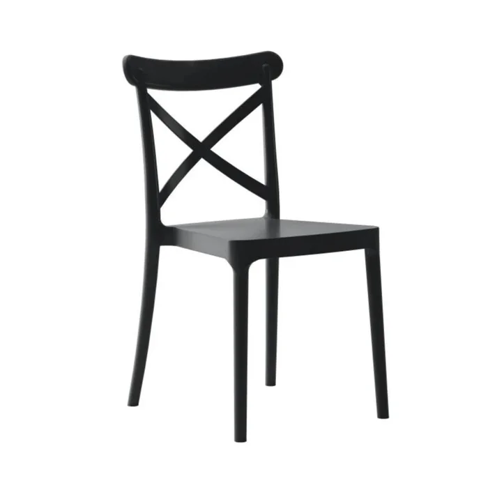 Silla Cruceta de polipropileno ZJ09 - Negro en Negro - Sillas, Uruguay | Ecowood, vista 2