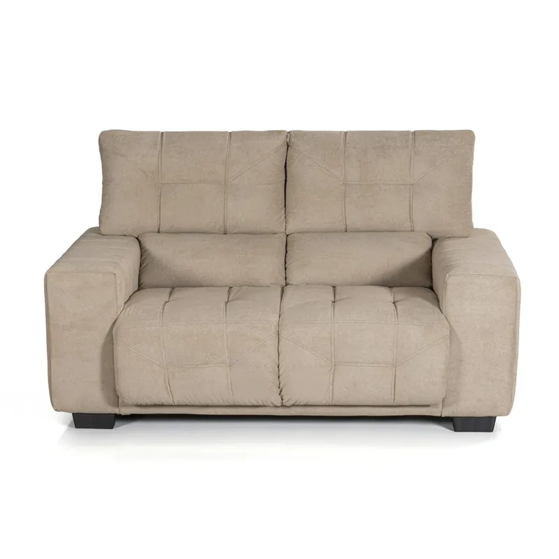 Sofa 2 Cuerpos Sillon Juego De Living Tapizado En Tela en Marrón - Sillones y sofás, Uruguay | Soy Hogar