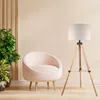 Luminaria de pie pantalla natural y madera estilo tripode -E27 158cm en Beige - Lámparas de pie, Uruguay | Iluminica, vista 6 de 6