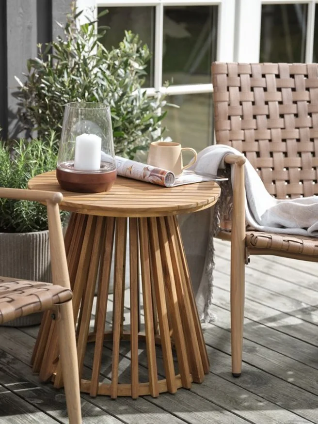 Mesa auxiliar KRAGEVIG Ø50x50 cm madera dura en Beige - Muebles para el exterior, Uruguay | JYSK, vista 2