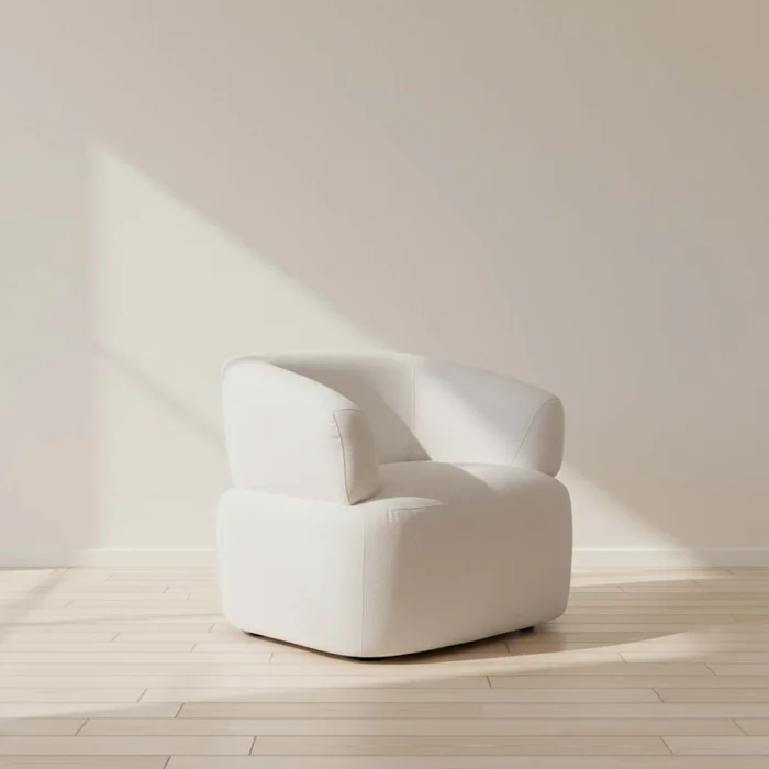 Butaca 1 Cuerpo Tela Natural-beige Gaia Natural en Blanco - Sillones y sofás, Uruguay | Divino