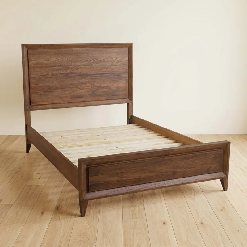 Cama 2 Plazas Madera Marron Millenium en Marrón - Dormitorio, Uruguay | Divino