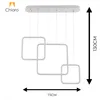 Colgante led lineal tres marcos verticales 58W Dimerizable en Blanco - Lámparas colgantes, Uruguay | Iluminica, vista 6 de 6