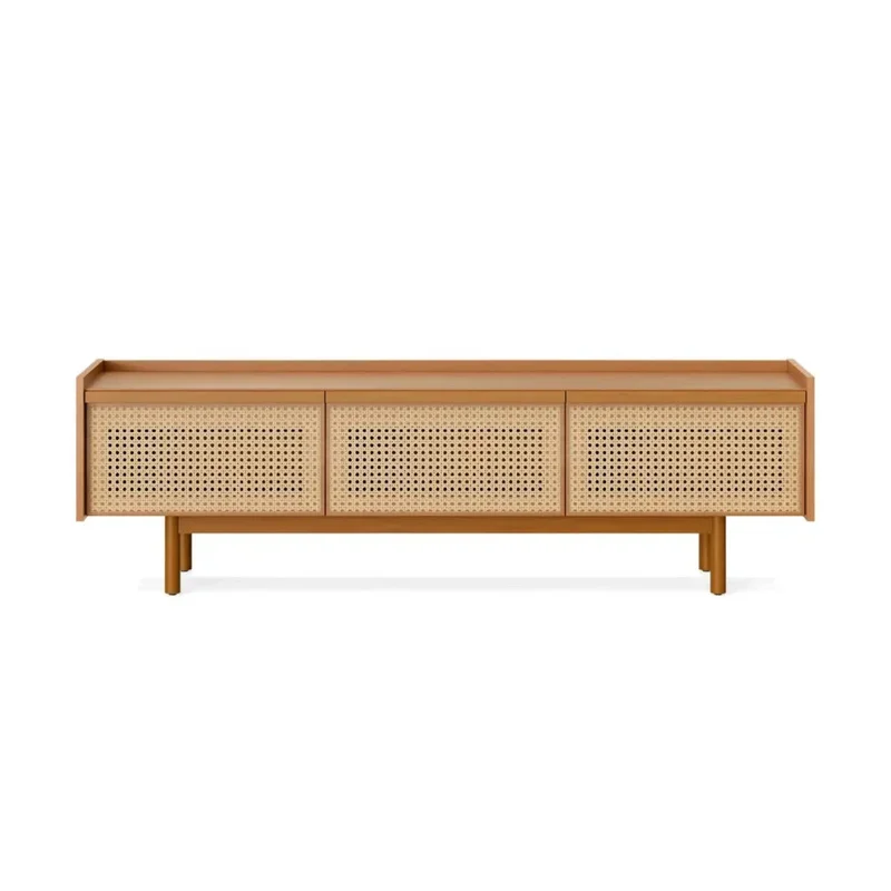 Rack de TV Dune Rattan 1.8 - Línea Nevada - Marrón en Madera natural - Muebles para TV, Uruguay | Ecowood, vista 4