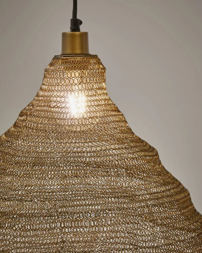 Lámpara de techo Sarraco de metal dorado - Ø 58 cm en Amarillo - Lámparas colgantes, Uruguay | Kavehome, vista 2