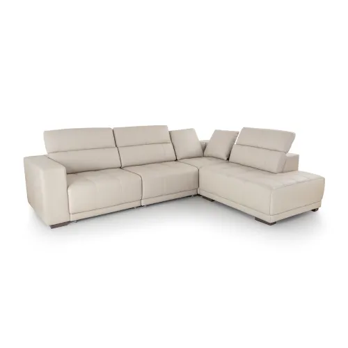 Rinconera Seúl - Cuero Básico - Chaise derecho - Arena - (Preventa) en Beige - Sillones y sofás, Uruguay | NYR