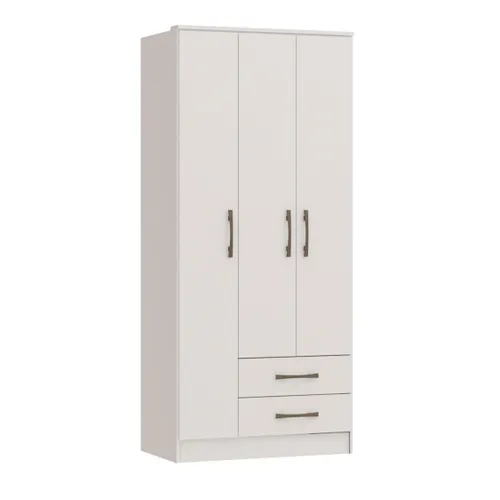 CASTRO - ROPERO MOSCU 3 PUERTAS BLANCO 4300AB - Roperos y placares, Uruguay | Alfa Ventas