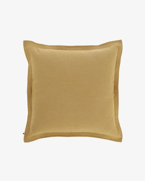 Almohadón Maelina 60 x 60 cm - mostaza en Amarillo - Textiles, Uruguay | Kavehome