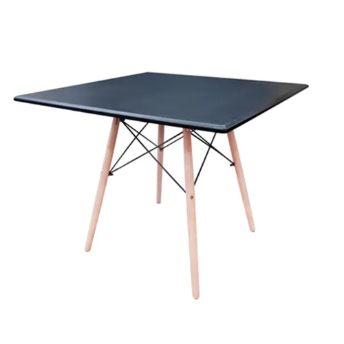 MESA EAMES CUADRADA (90X90) - COLOR NEGRO en Negro - Mesas de comedor, Uruguay | Champagne Home