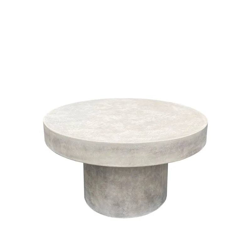 MESA LIVING REDONDA CEMENTO WEATHERED CREAM en Gris - Muebles para el exterior, Uruguay | Masinfinito Casa