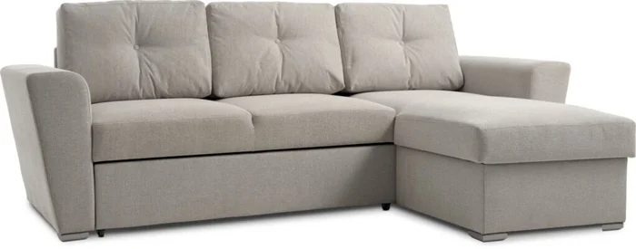 Sofá cama VEJLBY chaise longue tela arena en Arena claro - Sillones y sofás, Uruguay | JYSK