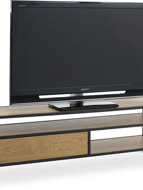 Mueble TV TRAPPEDAL roble/negro en Roble/negro - Muebles para TV, Uruguay | JYSK