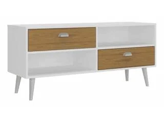 Rack 2 cajones TV 42" Nogal/Negro en Nogal Blanco - Muebles para TV, Uruguay | Quesal, vista 6