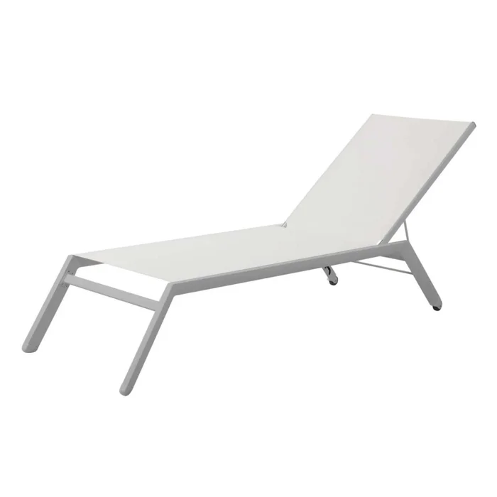 Reposera Aluminio-y-textilina Blanco Saona en Blanco - Muebles para el exterior, Uruguay | Divino, vista 2