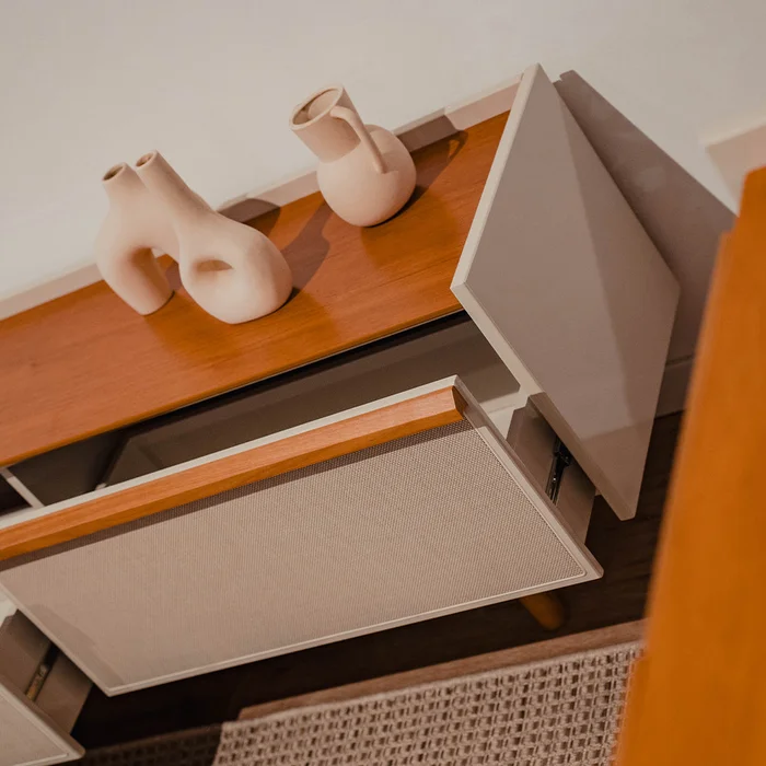 Rack para TV - Maldivas 2.2 - Línea Nevada - Blanco/Natural en Blanco - Muebles para TV, Uruguay | Ecowood, vista 5