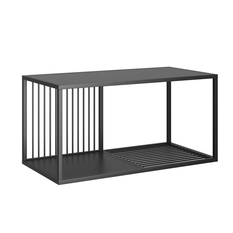 Mesa Ratona Metal Negro Olivia en Negro - Mesas de living, Uruguay | Divino, vista 4