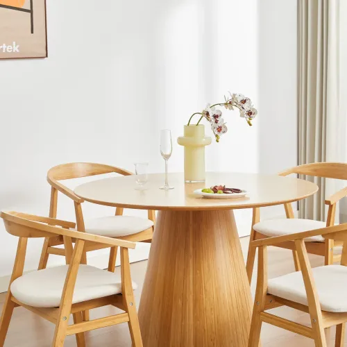 Mesa Sicilia en Madera natural - Muebles, Uruguay | Uruguay Bamboo
