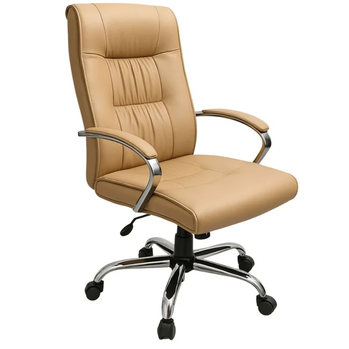 Silla De Oficina ErgoFlow Fusion - Beige en Beige - Escritorios y sillas de escritorio, Uruguay | La Cueva Muebles, vista 2