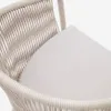 Silla Yanet de cuerda sintética crudo y patas de acero galvanizado en Blanco - Sillas, Uruguay | Kavehome, vista 6 de 10
