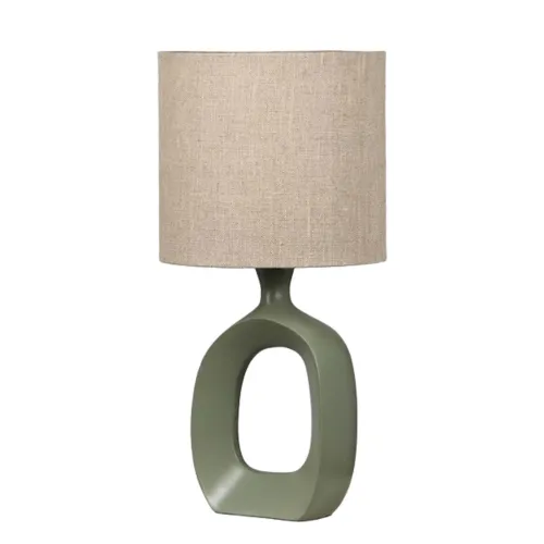 Lámpara De Mesa Metal Verde Curve en Verde - Lámparas de mesa, Uruguay | Divino