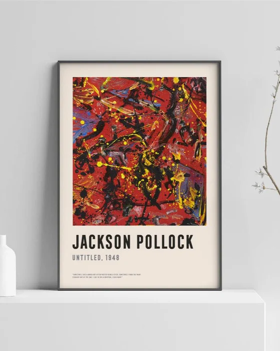 Jackson Pollock - Untitled 1948 en Multicolor - Láminas, Uruguay | La Cuadrería, vista 2