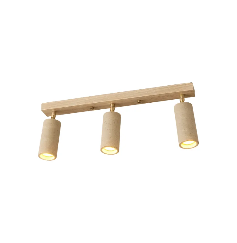 L. TECHO TRAVERTINE 3 LUCES en Beige - Lámparas colgantes, Uruguay | Masinfinito Casa