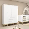 Ropero 4 Puertas 3 Cajones Infantil - Eife - Blanco, Uruguay | Rústico Hogar, vista 2 de 4
