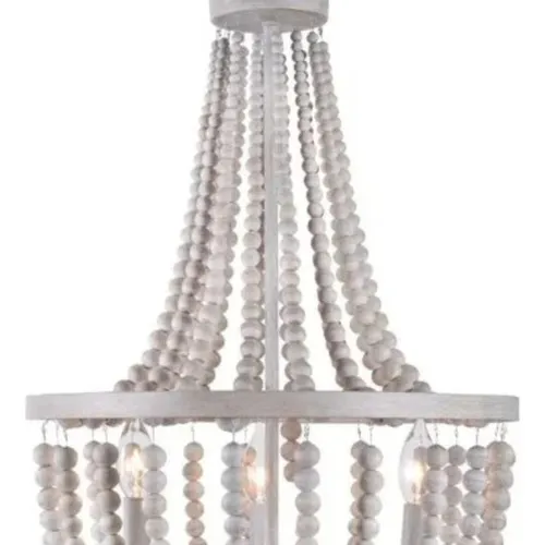 Lampara Araña De Techo Luminaria Colgante Cuentas De Madera - Iluminarás - Lámparas de mesa, Uruguay | Iluminaras