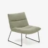 Butaca Asen - de chenilla verde y patas de acero negro FSC 100% en Verde - Butacas, banquetas y puffs, Uruguay | Kavehome, vista 1 de 9