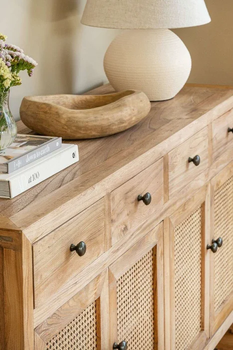APARADOR BALI - OLMO Y ESTERILLA - 1.60 MTS en Madera natural - Bibliotecas, Uruguay | La Iberica, vista 4