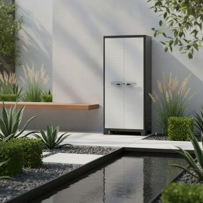 Armario Alto Polipropileno Gris Keter Titan en Gris - Muebles para el exterior, Uruguay | Divino