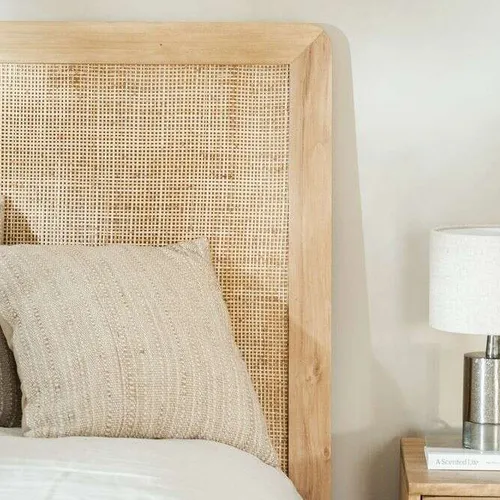 RESPALDO MALIBU - ALAMO Y ESTERILLA - 1.90 MTS. en Madera natural - Respaldos de cama, Uruguay | La Iberica