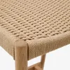 Taburete Analy respaldo madera maciza roble acabado natural y asiento cuerda 70cm FSC 100% en Madera natural - Butacas, banquetas y puffs, Uruguay | Kavehome, vista 5 de 10