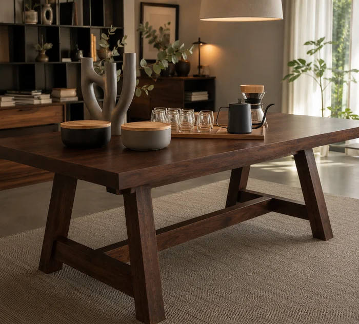 Mesa comedor de madera de pino MILAN en Madera natural - Mesas de living, Uruguay | Simple Deco