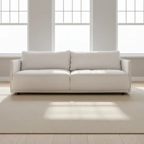 Sillón Cuero-100-natural Blanco Romeo en Blanco - Sillones y sofás, Uruguay | Divino