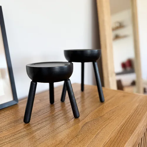 Dupla negra para estantería en madera - Decoración, Uruguay | Dreams On Time