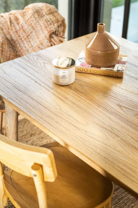 MESA COMEDOR NORDICA - OLMO NATURAL - 1.50 X 0.90 MTS en Madera natural - Mesas de comedor, Uruguay | La Iberica, vista 9