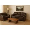 Juego de living 3+2 Cuero Natural en Marrón - Sillones y sofás, Uruguay | La Cueva Muebles, vista 1 de 8