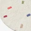Alfombra redonda Epifania 100% algodón blanco con puntos multicolor Ø 120 cm en Blanco - Textiles, Uruguay | Kavehome, vista 2 de 4