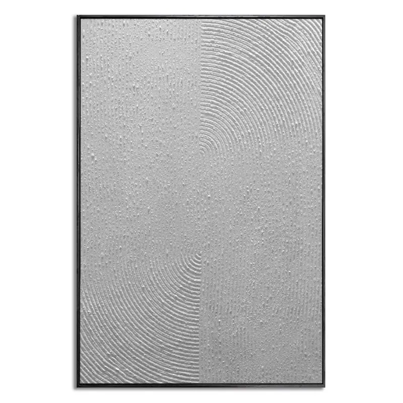 CUADRO CANVAS 60x90cm MARCO NEGRO PINTURA BLANCO 2 en Negro - Decoración de pared, Uruguay | Decohogar