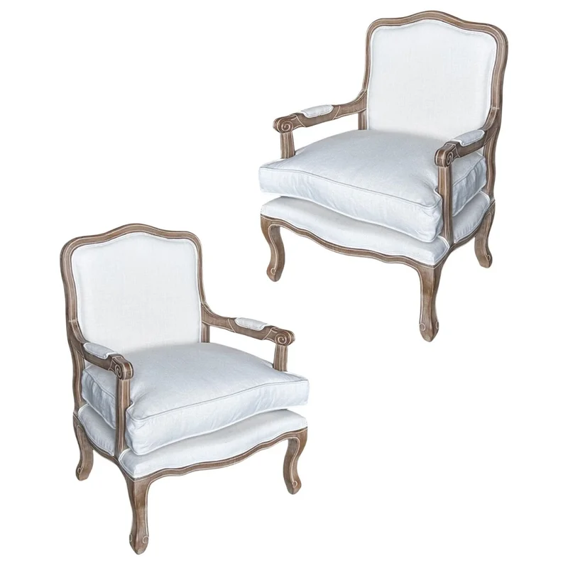Promo 2 Poltronas Luis XV Crema en Beige - Butacas, banquetas y puffs, Uruguay | La Cueva Muebles, vista 3