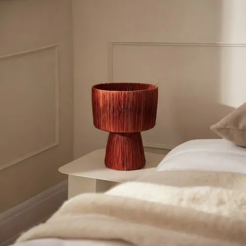 Lámpara de Mesa de Sisal Picu | Casakos en Rojo - Lámparas de mesa, Uruguay | Casakos