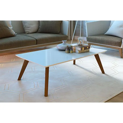 Mesa de Centro Classic - Off White y Natural en Blanco - Mesas de living, Uruguay | NYR