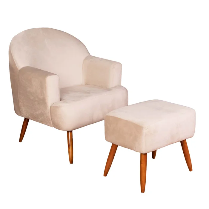 Butaca Tela Natural-beige Agata Beige en Beige - Sillones y sofás, Uruguay | Divino, vista 2