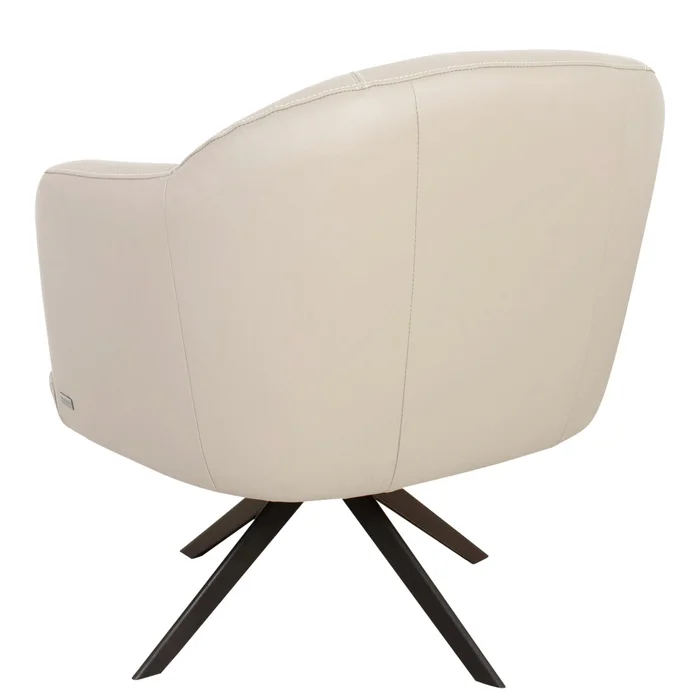 Butaca Giratoria 1 Cuerpo Cuero Blanco 1004 Offwhite en Blanco - Sillones y sofás, Uruguay | Divino, vista 3