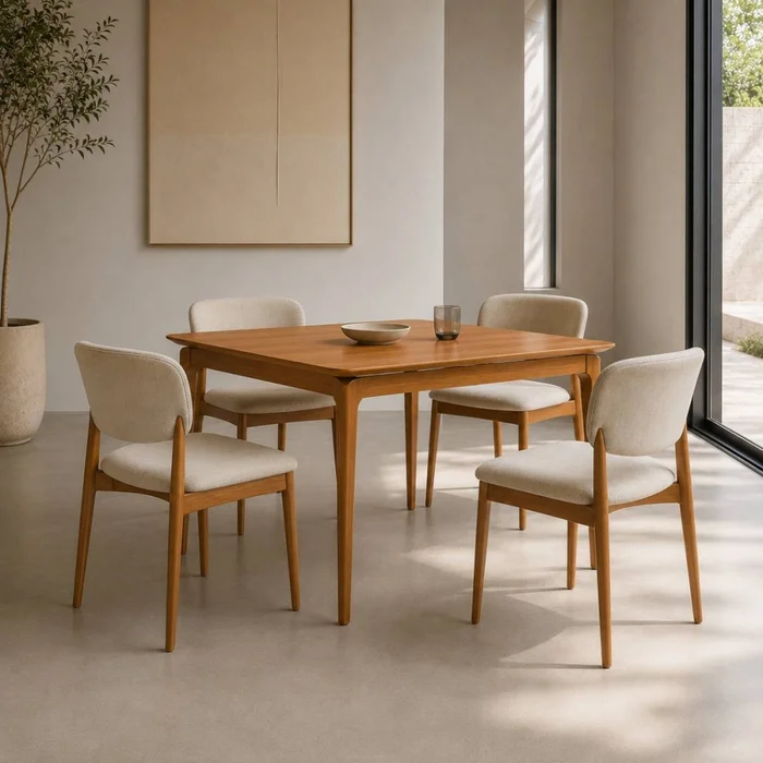 Mesa de Comedor Wind - 120 x 90 - Canela en Blanco - Mesas de comedor, Uruguay | Nyr, vista 4