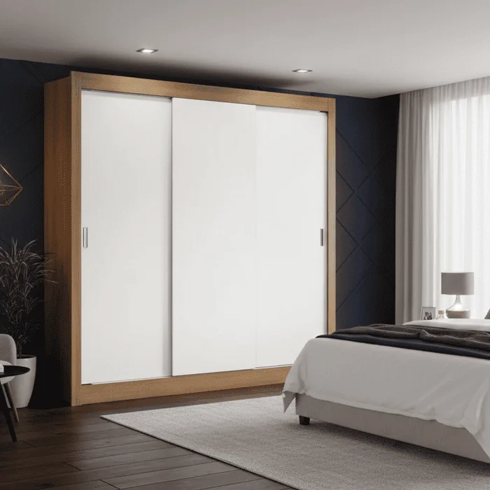 Ropero Placard Matrimonial Monaco 170CM Sin Espejo 3 Puertas Corrediza en Marrón - Roperos y placares, Uruguay | Balton, vista 11