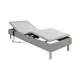 Cama Articulada 1 1/2 Plaza Mdf-y-acero Gris Ajustable Life