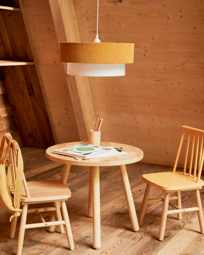 Lámpara de techo Bianella de algodón - y pana mostaza Ø 40 cm en Amarillo - Lámparas colgantes, Uruguay | Kavehome, vista 2